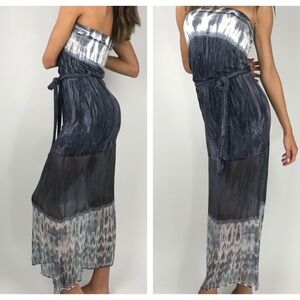 Red Haute Silk Sleeveless Maxi Long Dress Size XS